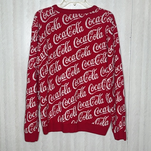 COCA COLA Bold Red Crewneck Sweater Size XL - Picture 3 of 4